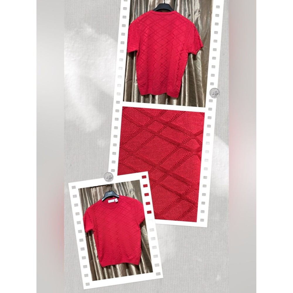 Alfred Dunner Bright Red Short-Sleeve Crewneck Sweater #1958
